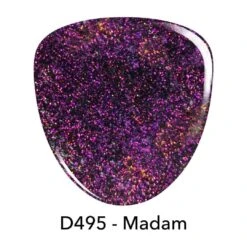 D495 Madam Black Glitter Dip Powder -Revel Nail Store revel nail dip powder d495 madam 30111235965126