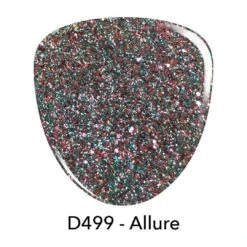 D499 Allure Pink Glitter Dip Powder -Revel Nail Store revel nail dip powder d499 allure 30134454747334