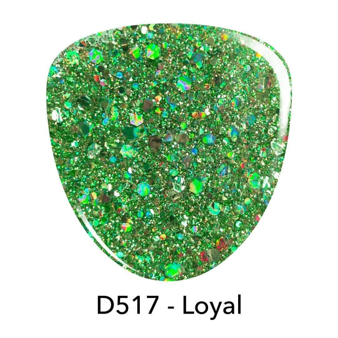 D517 Loyal Green Glitter Dip Powder 4 D517 Loyal Green Glitter Dip Powder - Image 2