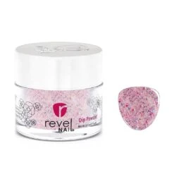 D526 Castle Pink Glitter Dip Powder