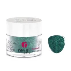 D560 Elysian Green Glitter Dip Powder