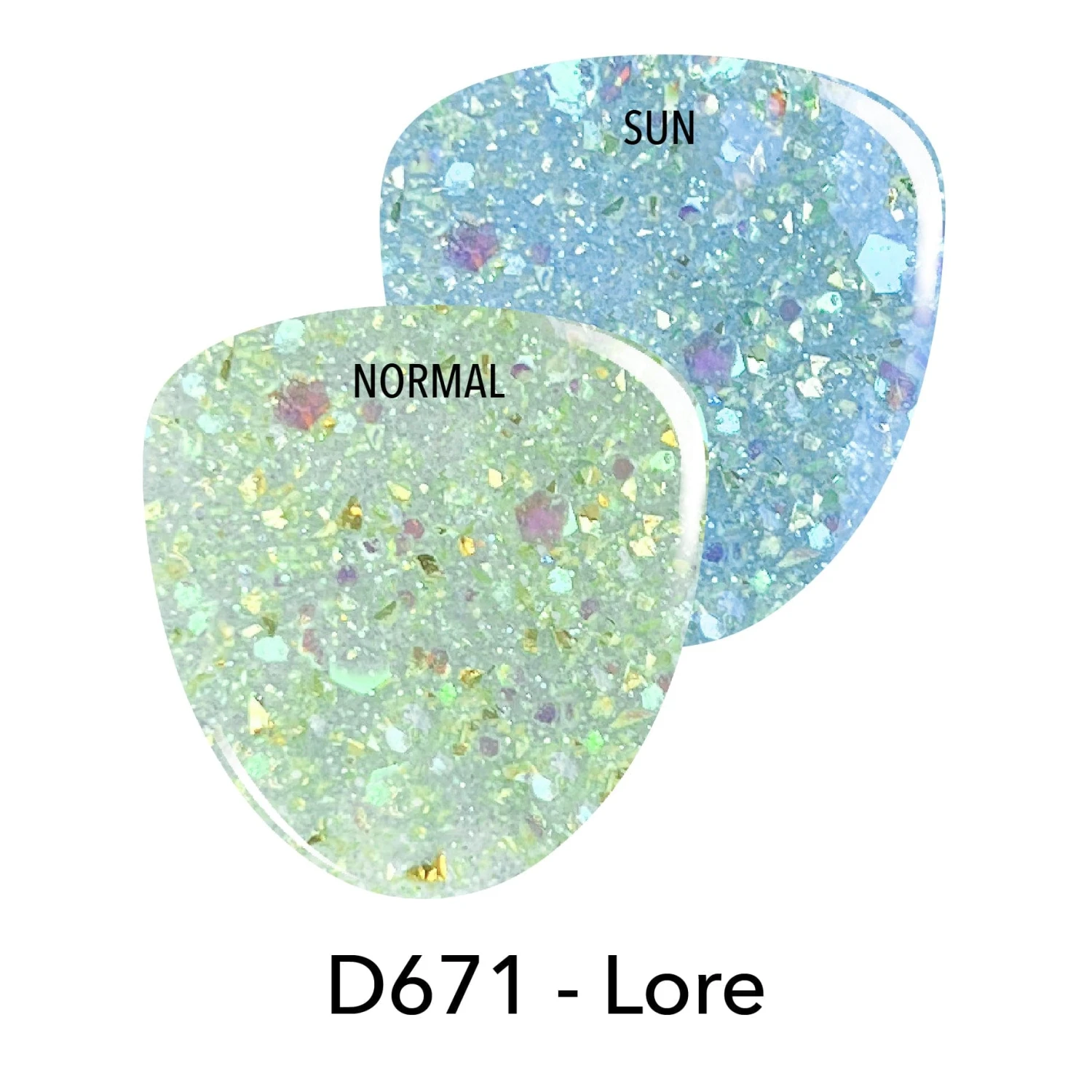 D671 Lore Blue Glitter Dip Powder 4 D671 Lore Blue Glitter Dip Powder - Image 2