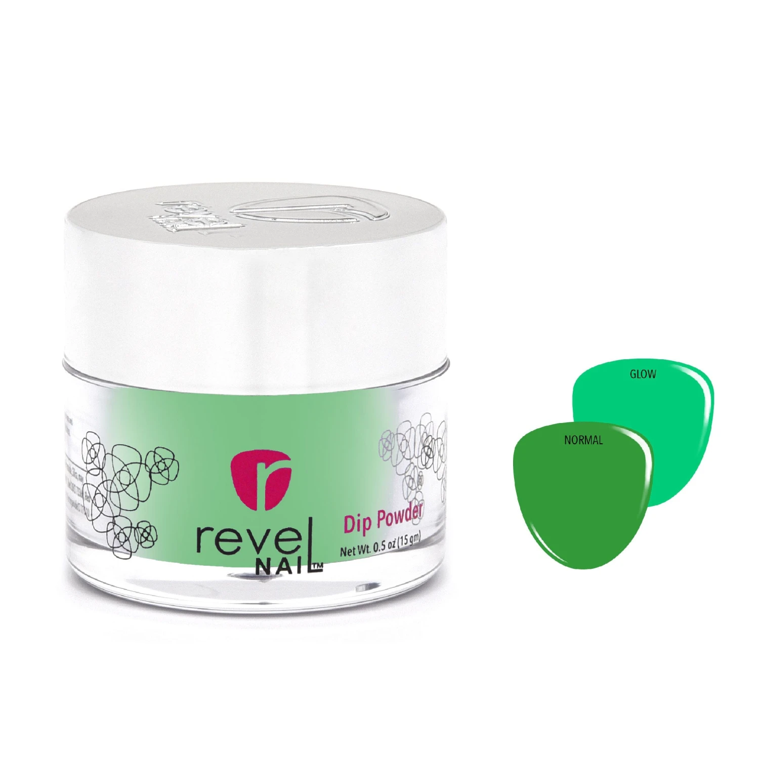 D683 Sour Green Glow Dip Powder 3 D683 Sour Green Glow Dip Powder