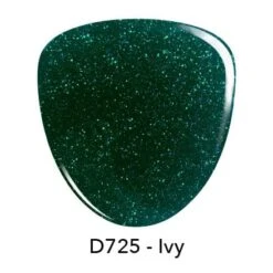 D725 Ivy Green Glitter Dip Powder -Revel Nail Store revel nail dip powder d725 ivy 33603161424070