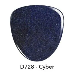D728 Cyber Blue Shimmer Dip Powder -Revel Nail Store revel nail dip powder d728 cyber 33603221520582