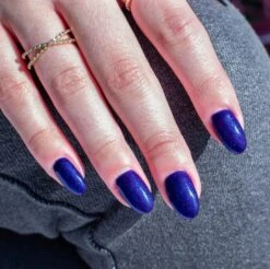 D728 Cyber Blue Shimmer Dip Powder -Revel Nail Store revel nail dip powder d728 cyber 33686245343430