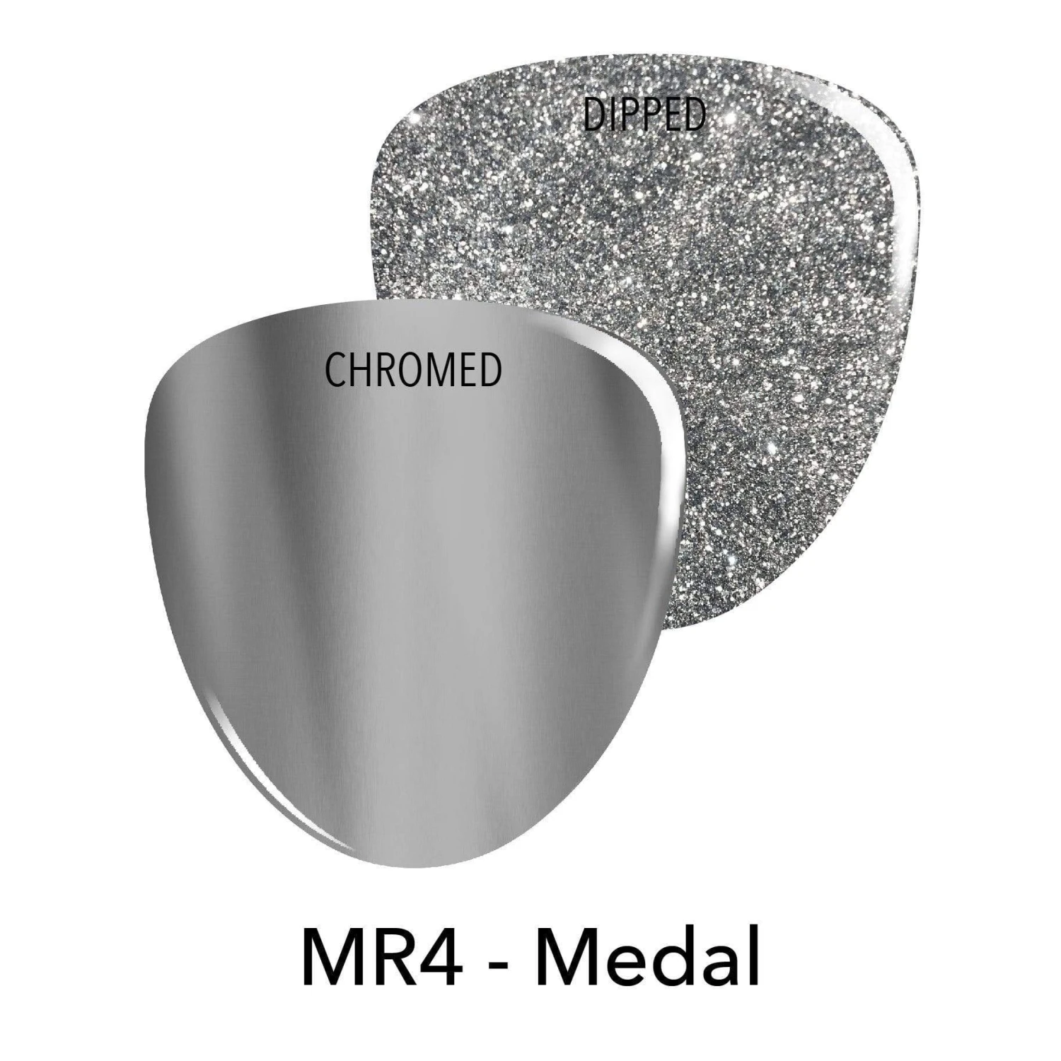 MR4 Medal Silver Glitter Dip Powder 4 MR4 Medal Silver Glitter Dip Powder - Image 2