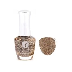 P378 Prosecco Gold Glitter Nail Polish