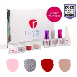 One Dip Wonders | Four Color Dip Powder Starter Kit -Revel Nail Store starter kits one dip wonders four color dip powder starter kit 35989026832582